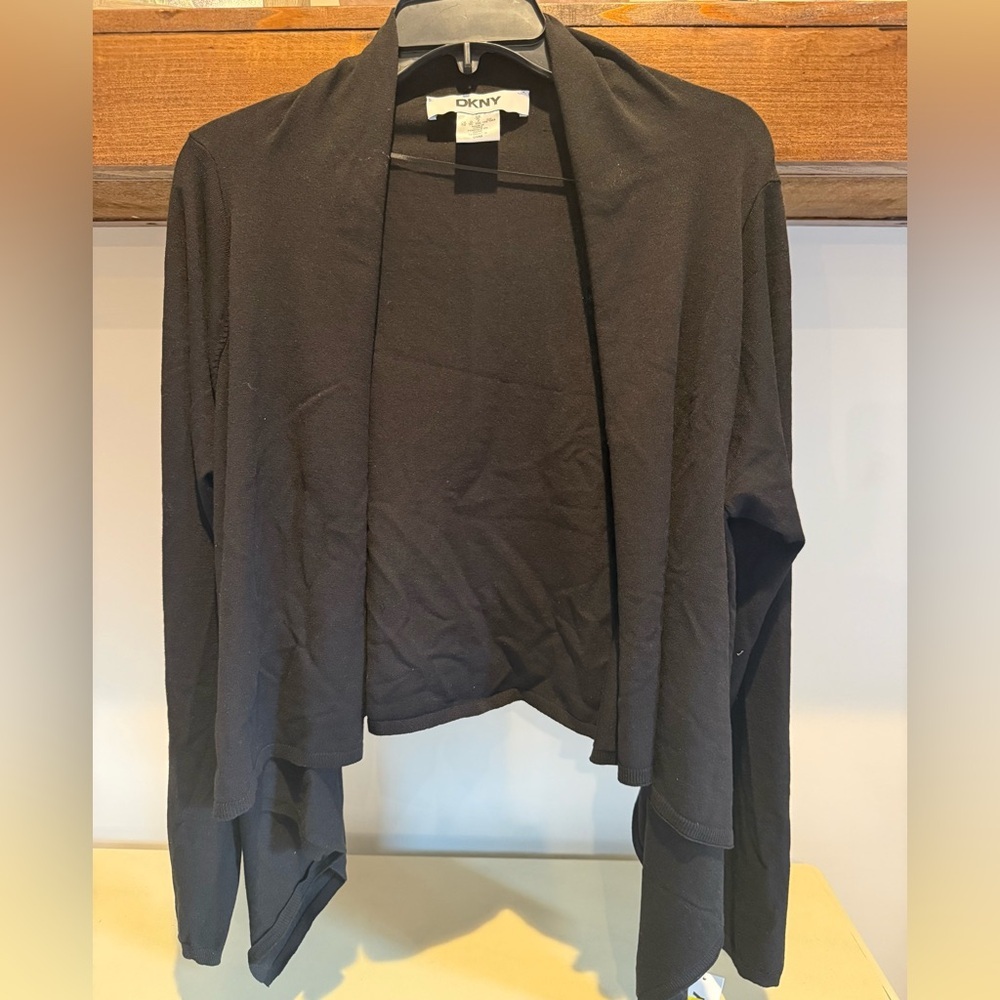 DKNY Women's Elegant Black Poncho